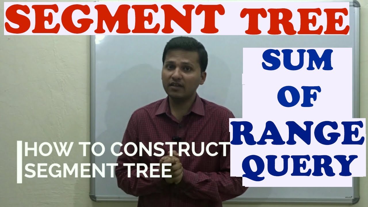 SEGMENT TREE  Implementation / Construction (Sum of range query and update query)