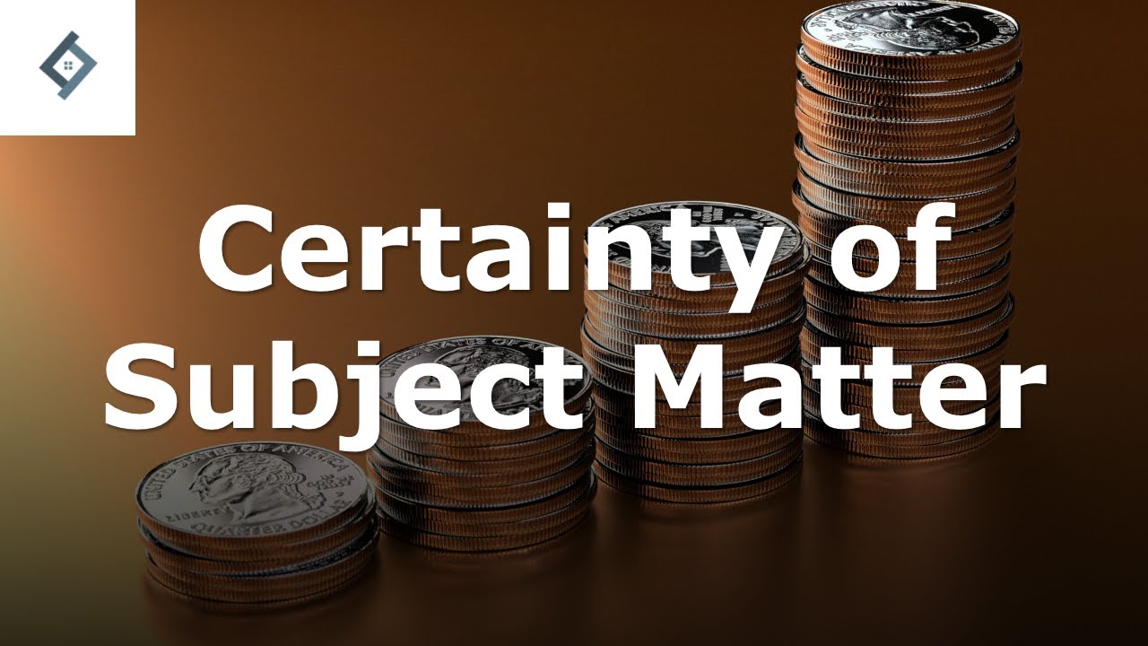 Certainty of Subject Matter | Law of Trusts