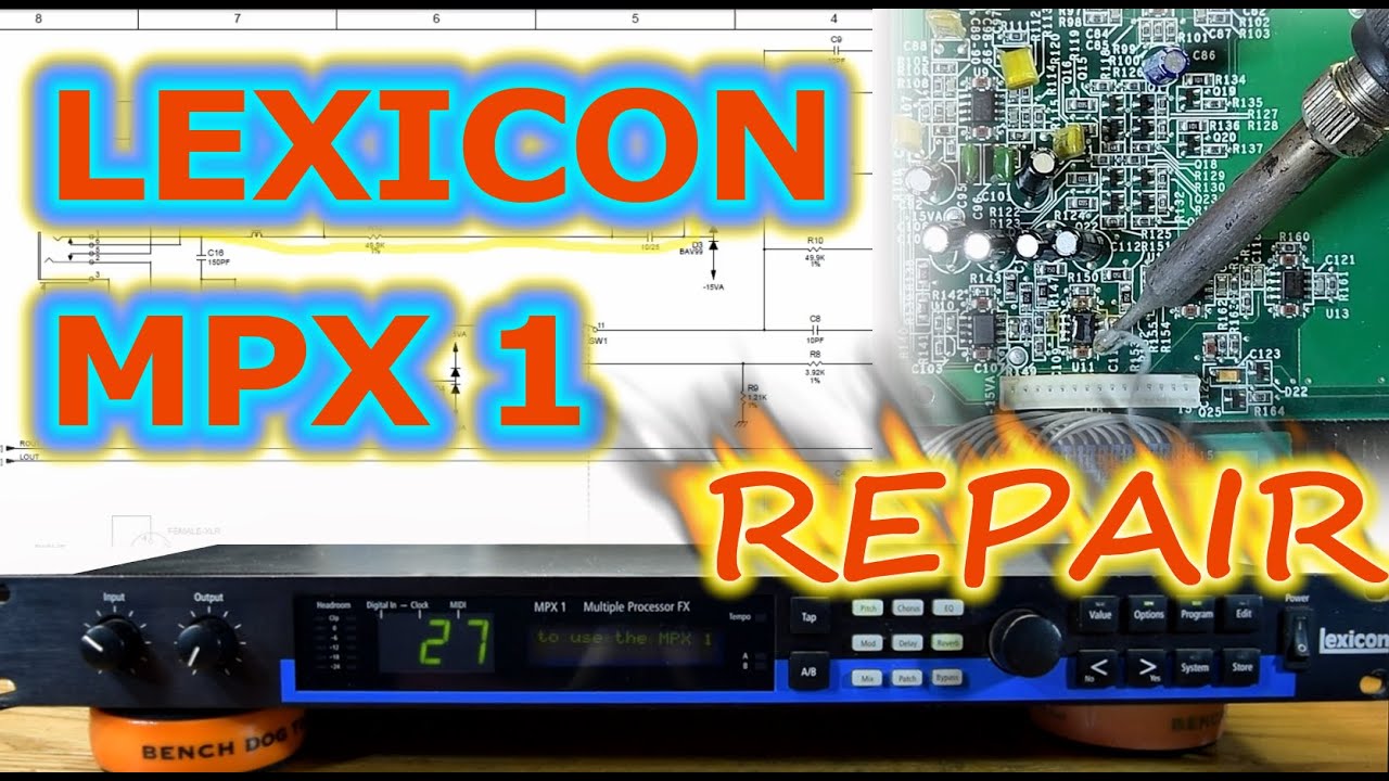 Lexicon MPX 1  Repair - Static noise on the right channel, humming on the left