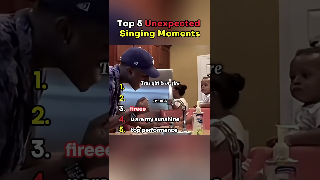 Ranking Top 5 Unexpected Singing Moments (part 5) #musiccover #shorts #cover