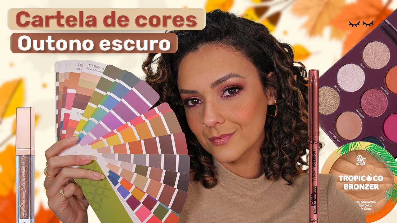 Maquiagem para cartela Outono Escuro/ Profundo - Tutorial de maquiagem