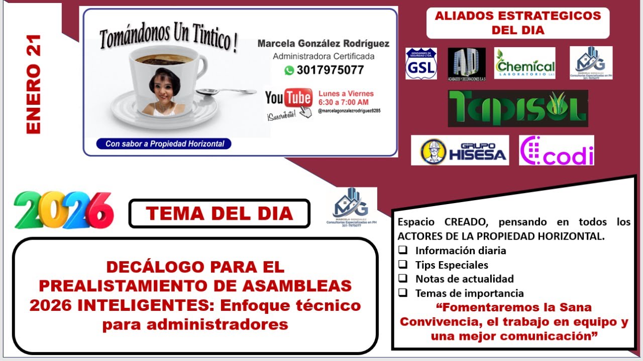 DECÁLOGO PARA EL PREALISTAMIENTO DE ASAMBLEAS INTELIGENTES