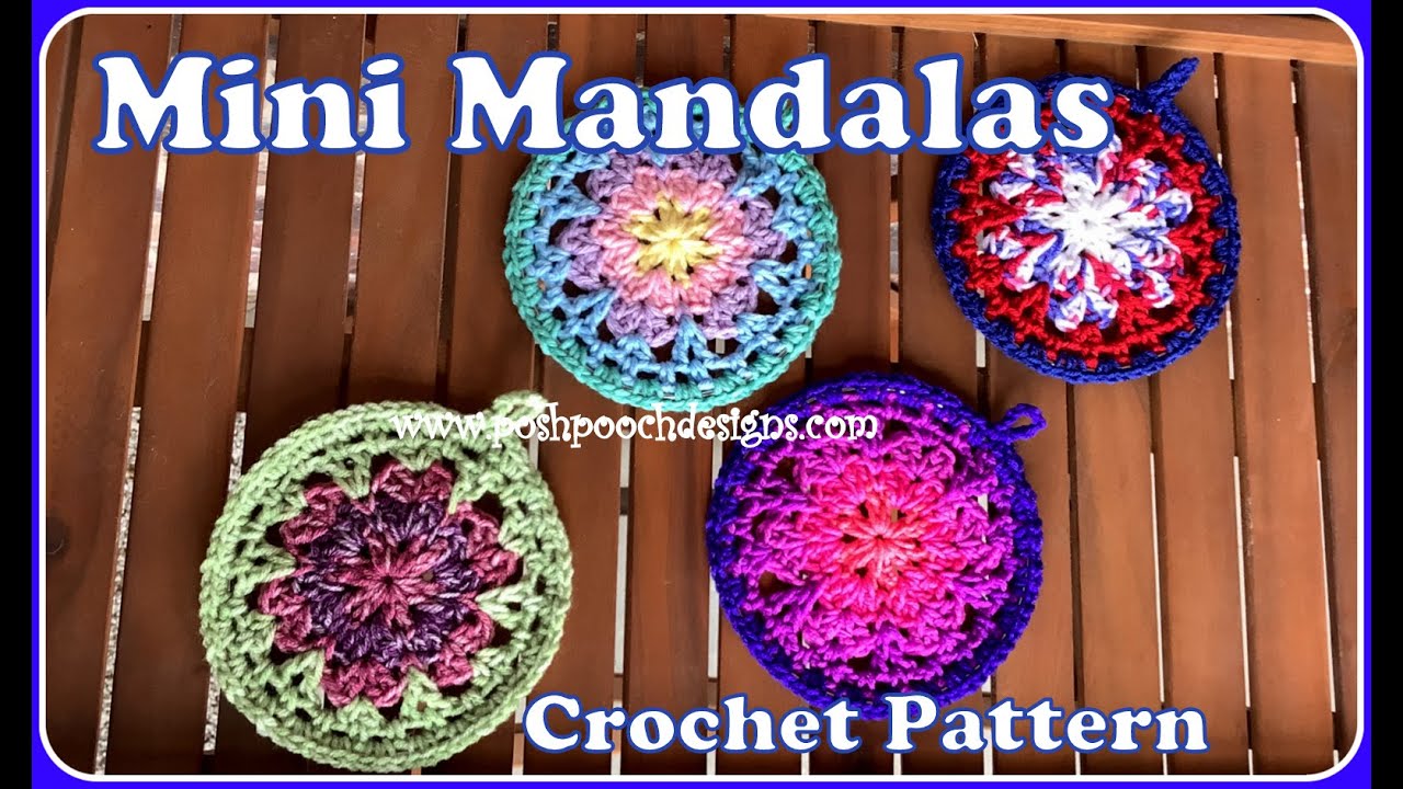 Learn To Crochet The Mini Hanging Mandalas Crochet Pattern #crochet #crocheting #crochetvideo