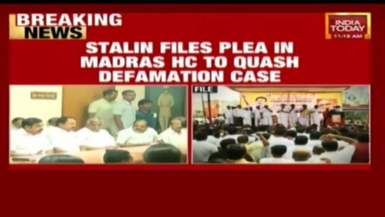 M.K Stalin Moves Madras HC Against Criminal Defamation Case By State Govt