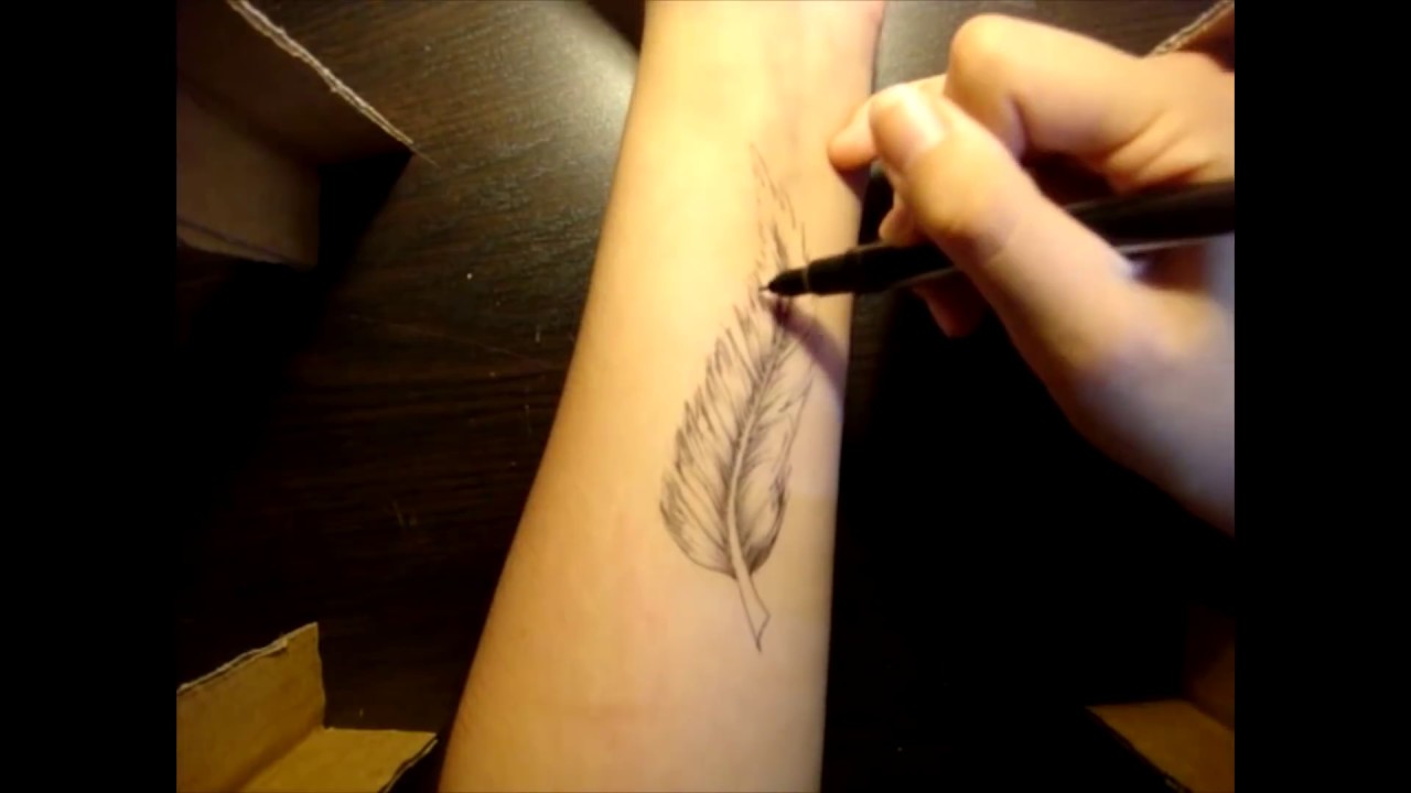 FEATHER TATTOO TUTORIAL