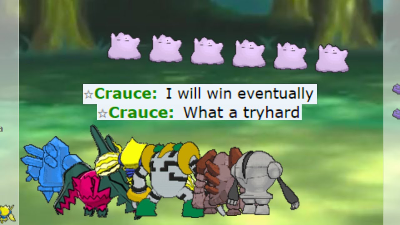 FULL REGIS TEAM DESTROYED THIS NOOB DITTO SPAMMER ON POKEMON SHOWDOWN !!