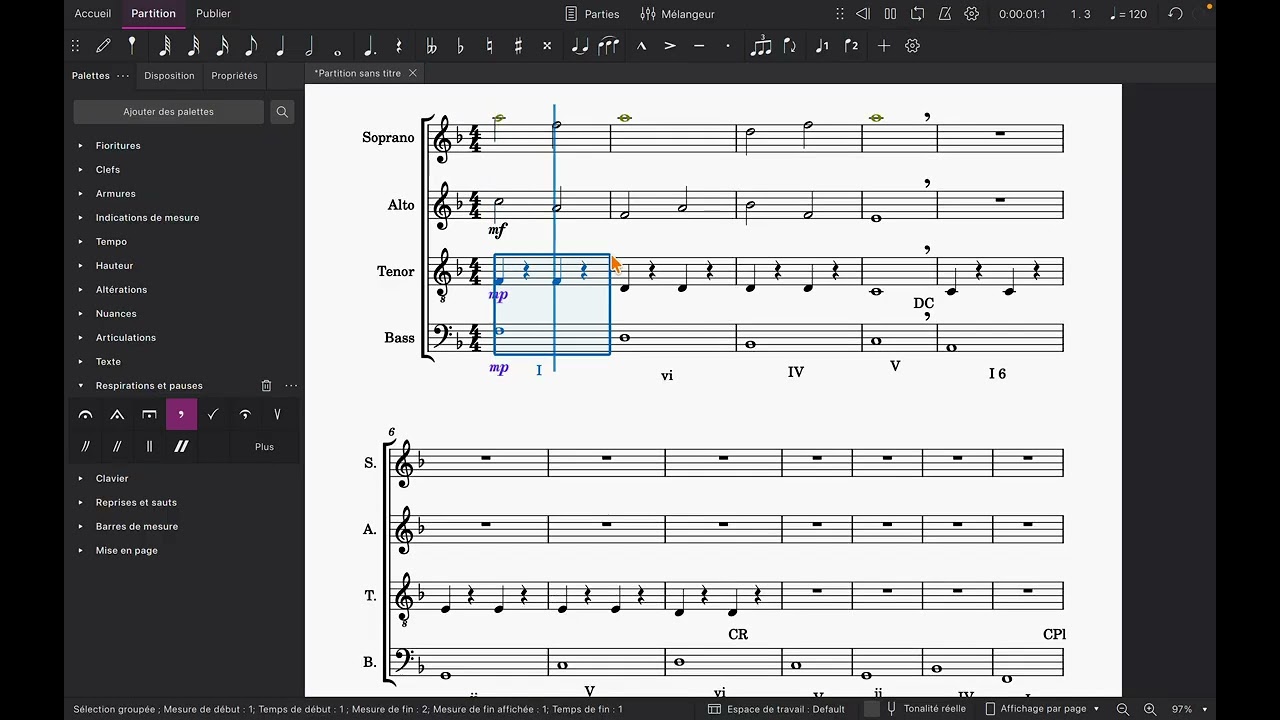 Composition pour Choeur Yue Dryf