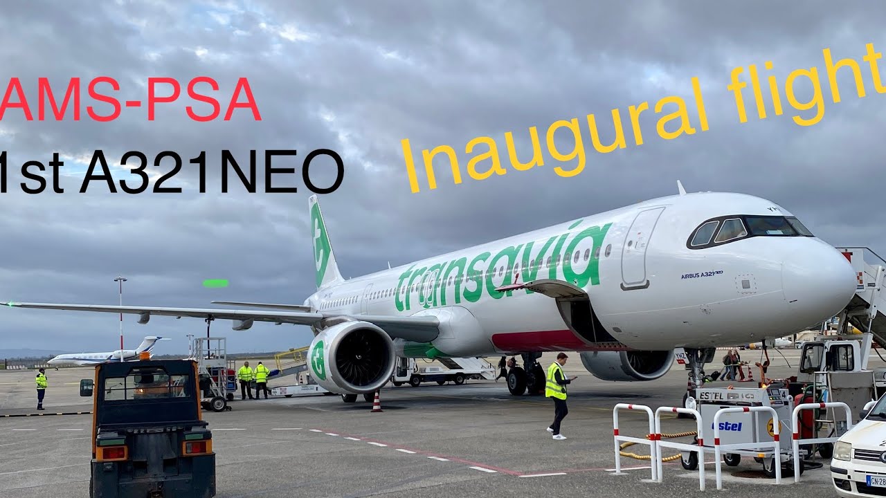 1st on Youtube!!| Transavia A321neo | Amsterdam - Pisa