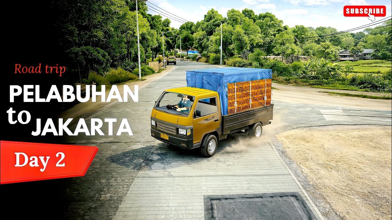  My road trip🚛 journey from Pelabuhan to Jakarta in truck Simulator Indonesia