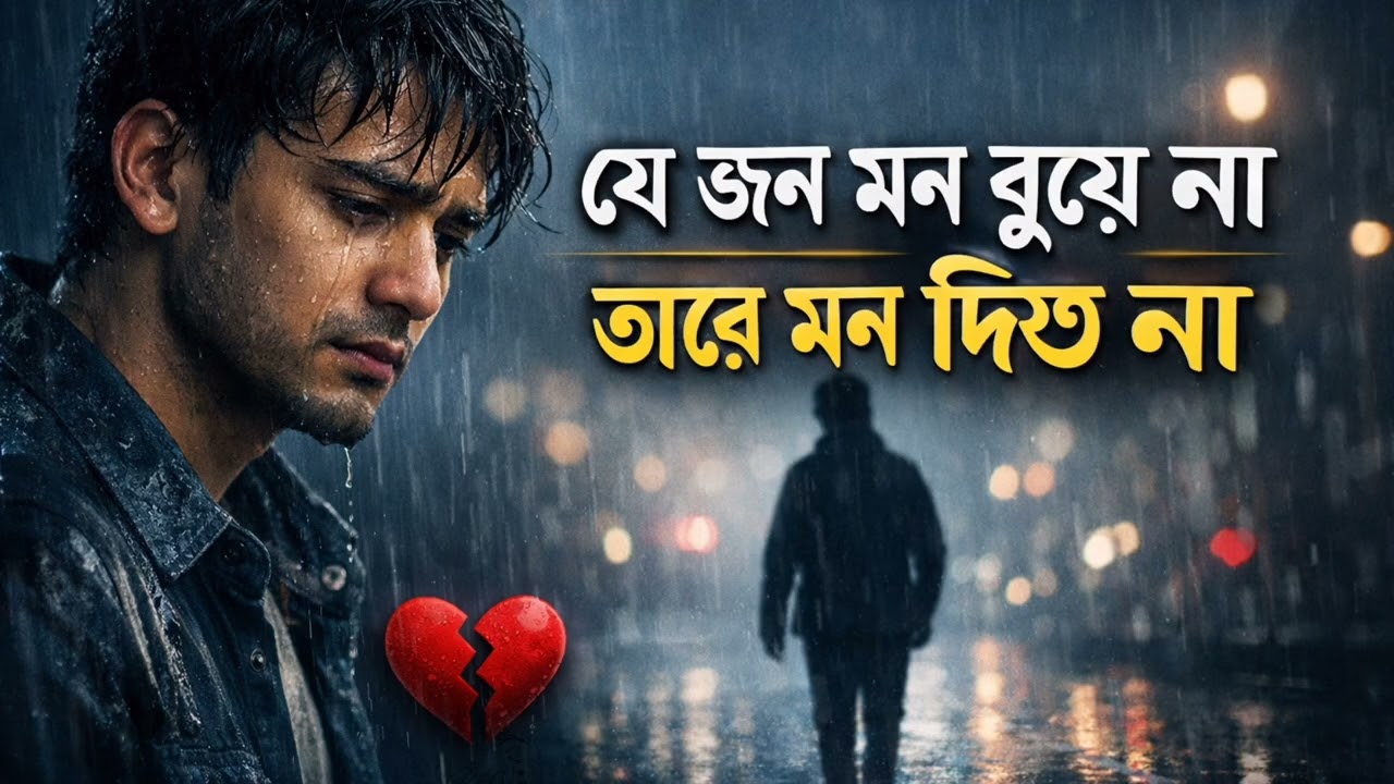 যে জন মন বুঝে না তারে মন দিও না | Sad Bengali Song | Heart Touching Lyrics