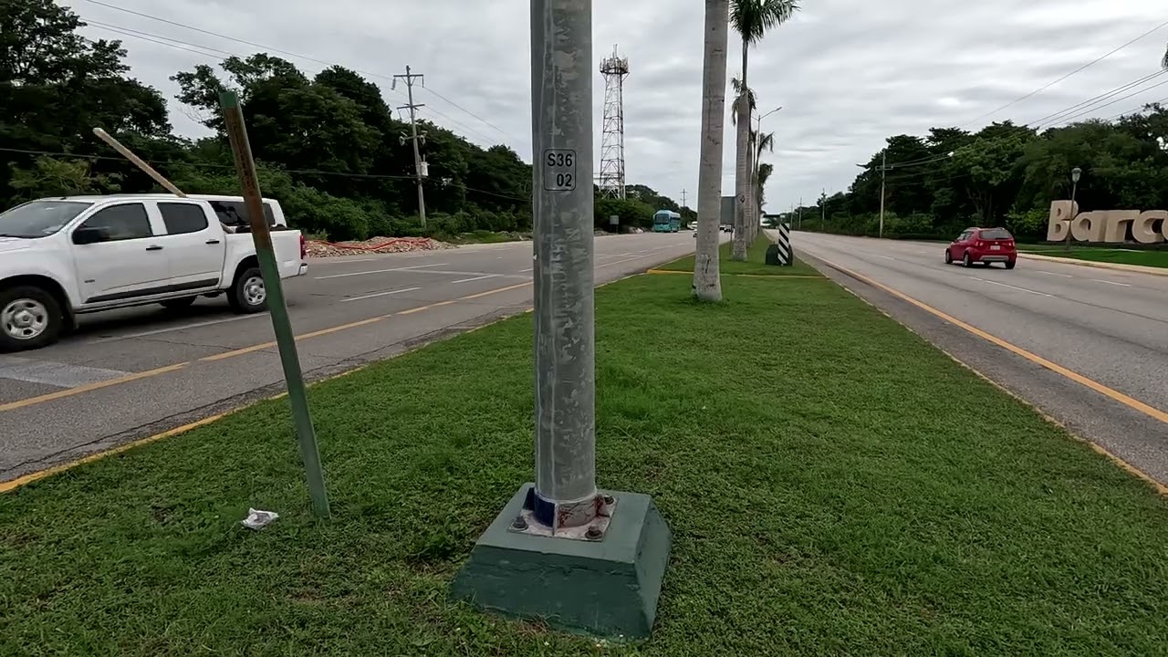 Barcelo Maya -  walking to cenotes across highway