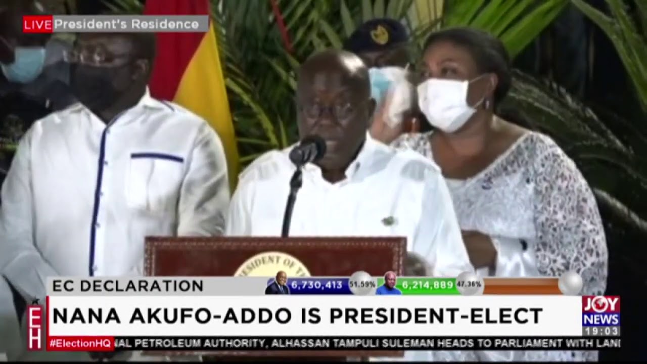 President Akufo-Addo presents his victory speech - Election 2020 on JoyNews (9-12-20)