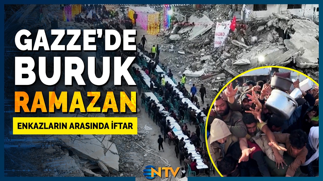 Gazze'de, Enkaz Molozlarının Arasında Yürek Sızlatan İftar! | NTV