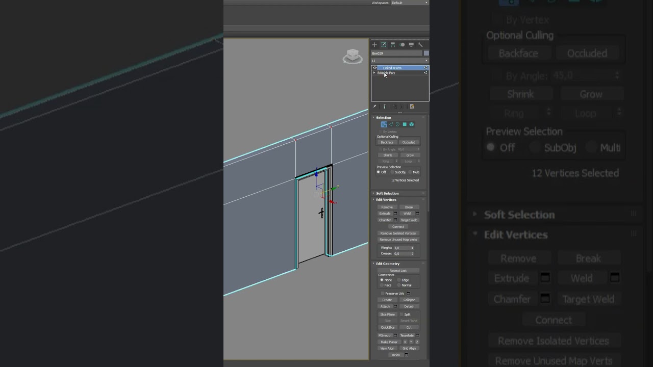 Linked XForm, модификатор 3ds Max