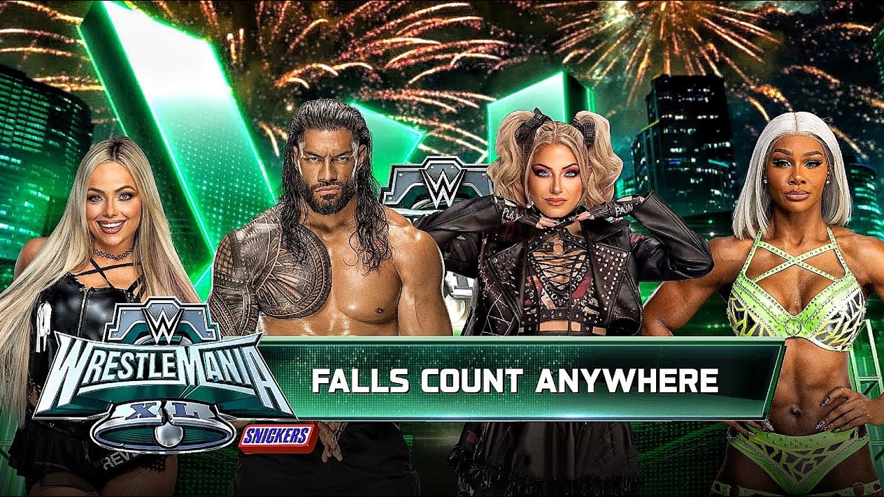 Liv Morgan Vs Roman Reigns Vs Alexa Bliss Vs Jade Cargill - Fatal 4 Way Match At WWE Wrestlemania