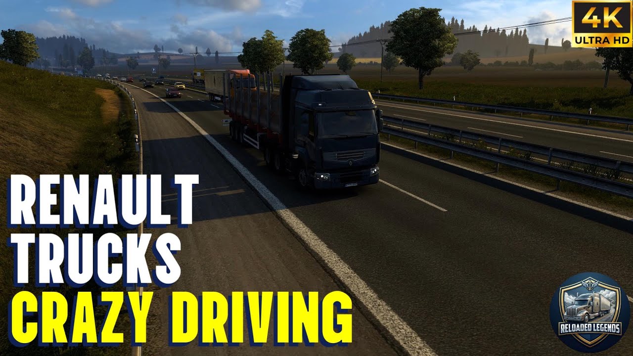 Renault High Roof Truck - Driving on the roads of Euro Truck Stimulator 2 (ETS2) #ets2 #renaulttruck