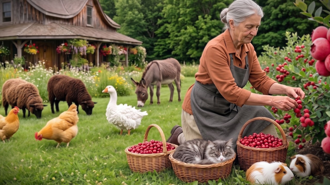 A Day of Slow Living Harvesting in the Garden & Traditional Cooking in the European Countryside
