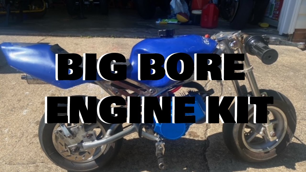2 Stroke 49cc Pocket Bike Big Bore Kit Engine Install