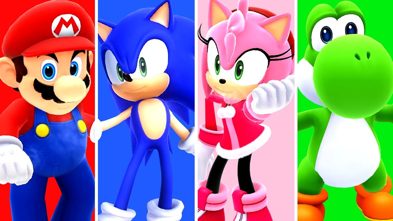 Mario & Sonic at the Olympic Winter Games Sochi 2014 - Alpine Skiing Downhill (All Characters)