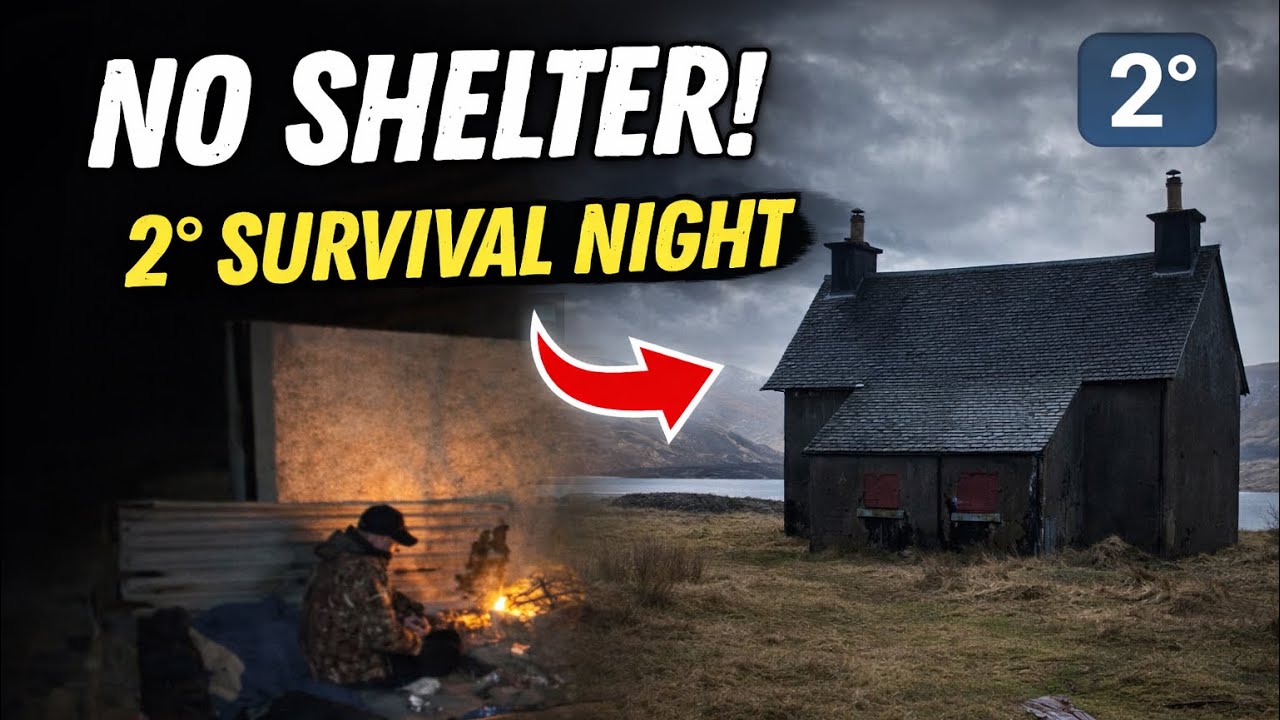 We Hiked to a Remote Bothy… But It Was Locked (2°C Survival Night)