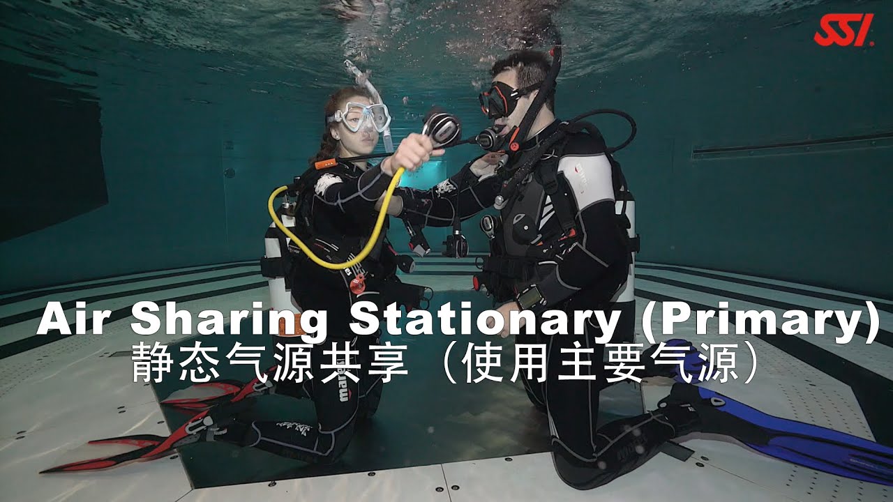 15 - 1 Air Sharing Stationary Primary | SSI Open Water Diver Skills