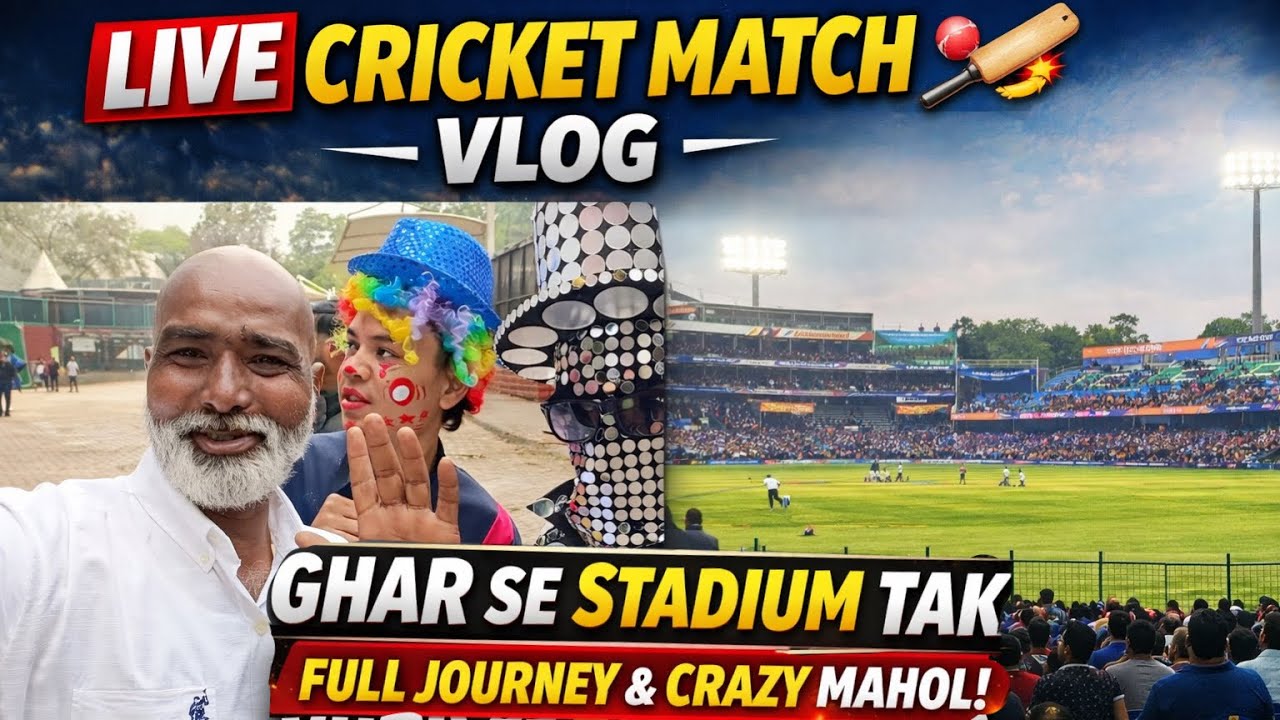 Stadium Me Live Match Dekhne Gaya 😍🔥 | Full Cricket Vlog