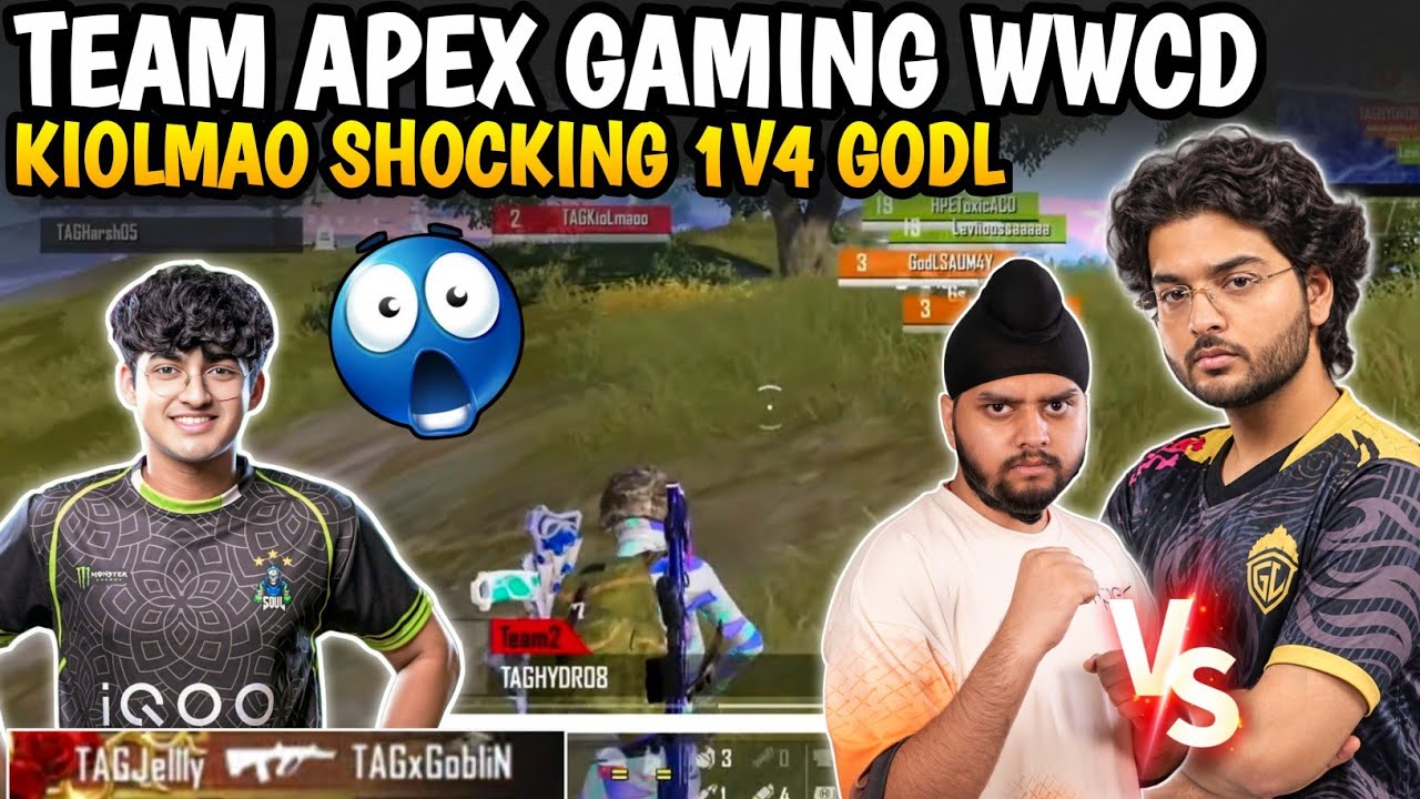 🇮🇳Team Apex Gaming Shocking Wwcd🥶🔥 Kiolmao 1v4 GODL🤯 TAG Grind For BMSD✅