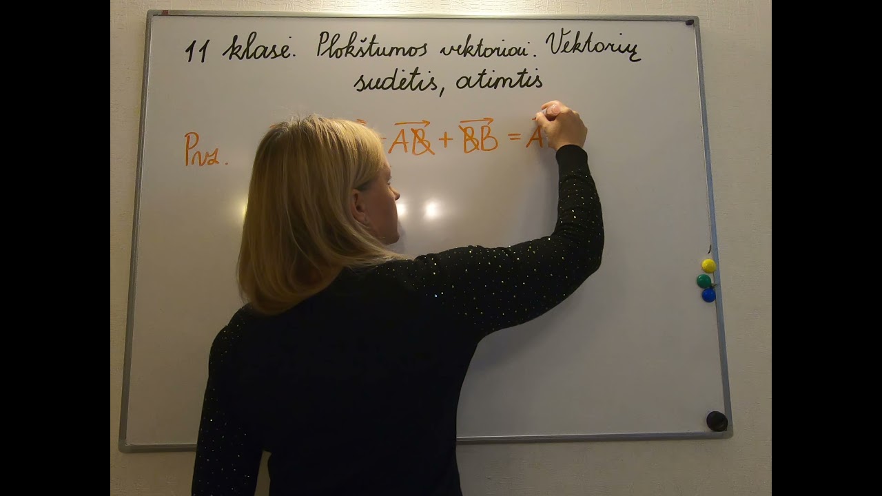 11 klasė. Plokštumos vektoriai. Vektorių sudėtis, atimtis