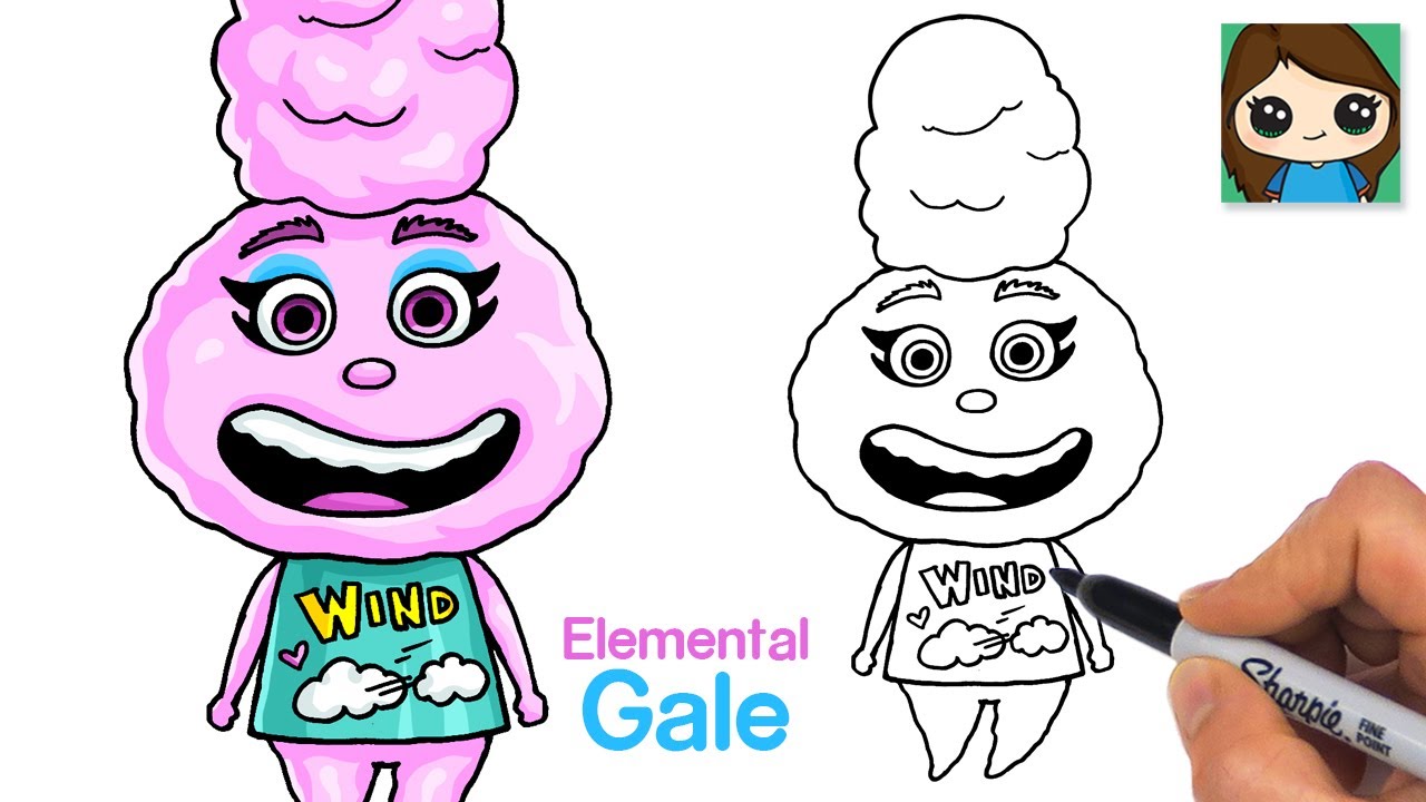 How to Draw Gale 💨 Elemental
