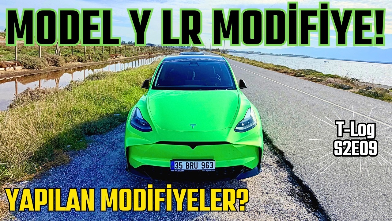 BU NASIL RENK!? | Yeşile Kaplanan Tesla Model Y LR?