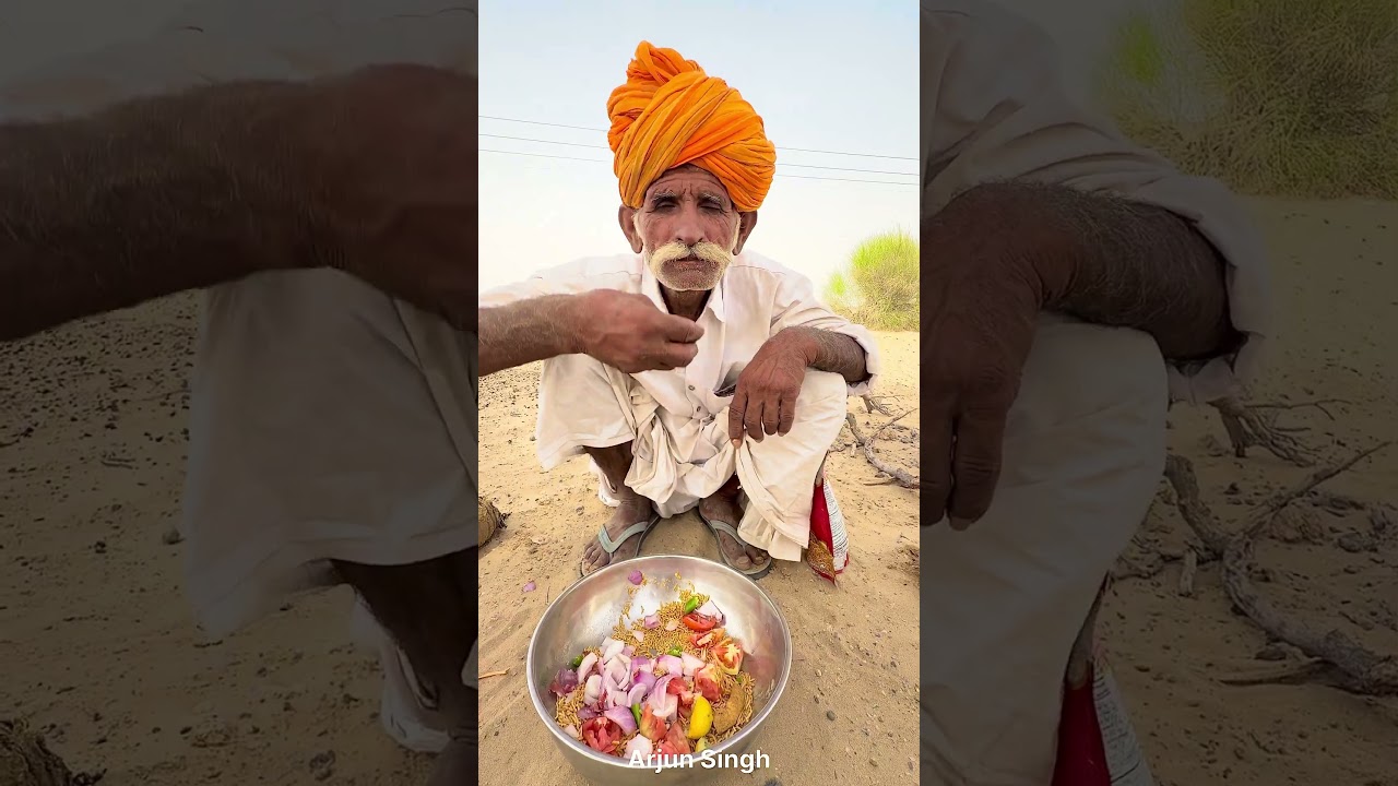 People of Rajasthan eat strong food in summer 😍 #desi #life #rajasthani #village #facts #shorts