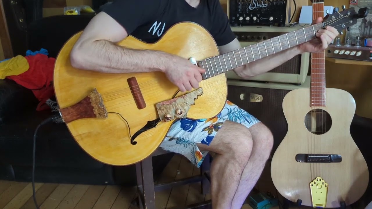 almost blue 18in ziricote archtop Dearmond Rhythm Chief 100