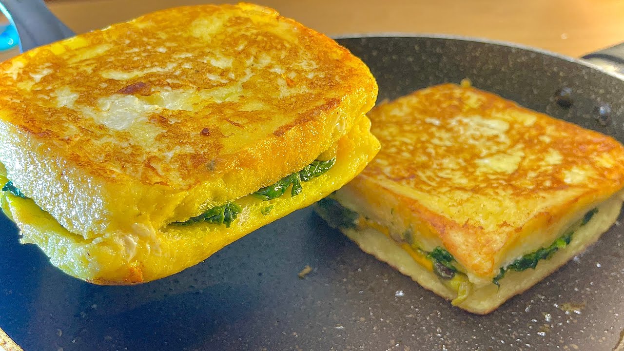 French Toast Spinach! SPINACH & EGGS For Breakfast