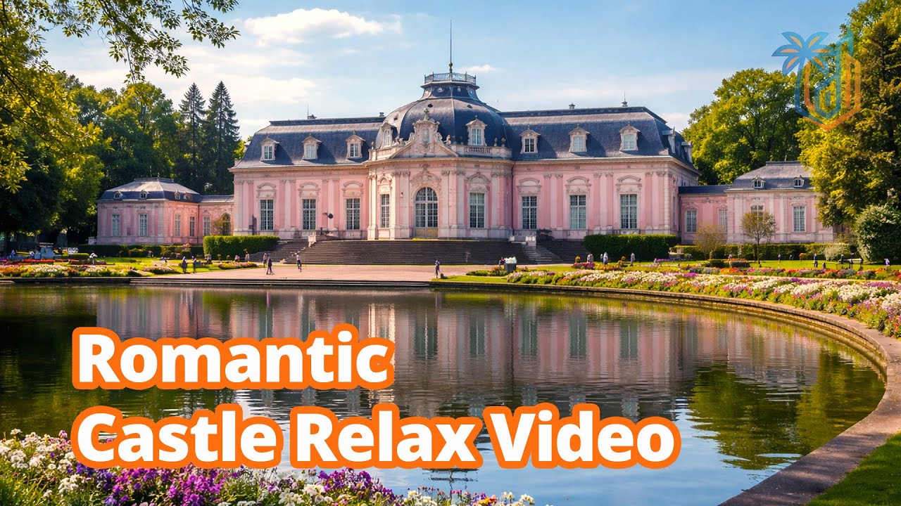 Relaxing Meditative Music & Peaceful Palace Gardens - 4k - no comment - just relaxing music