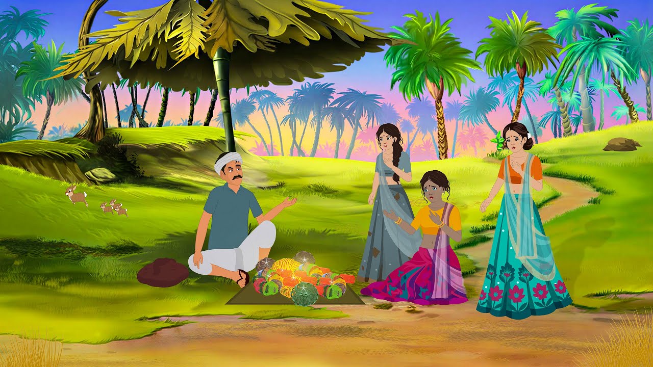 चतुर चूड़ीवाला और गांव की मूर्ख लड़कियां । Hindi Kahani | Kahaniyan | Moral Story | Cartoons