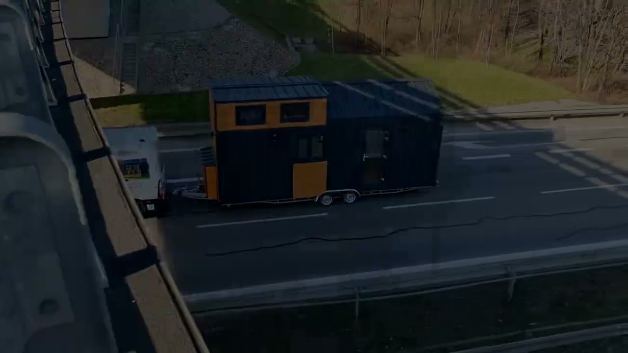 Mobilheim in fertigem Zustand. Tiny Haus auf R&auml;dern.