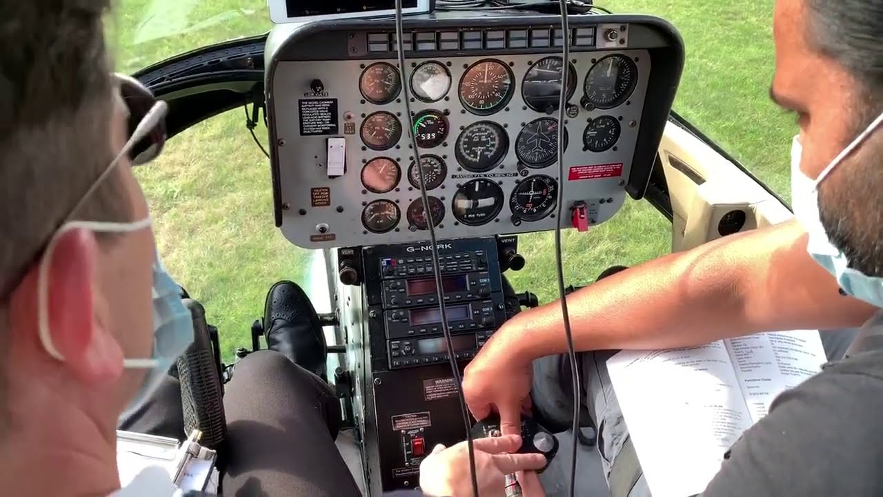 Elstree Helicopters B206 Jet Ranger start up procedure How To with Capt White featuring Student Manj