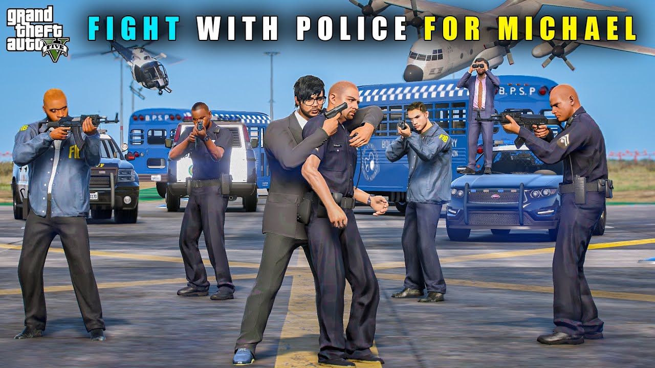 GTA 5 : FIGHTING WITH POLICE FOR MICHAEL || OM GAMING