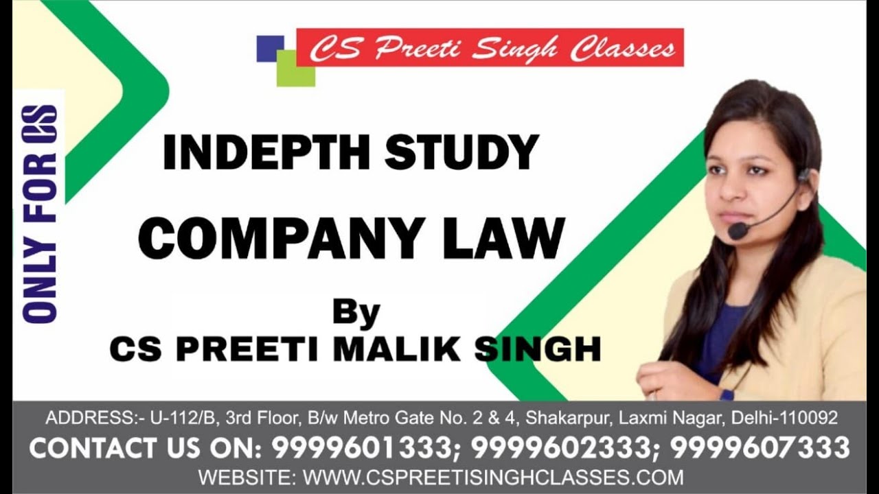 Best Pen Drive Classes for CS Executive I My Views company law