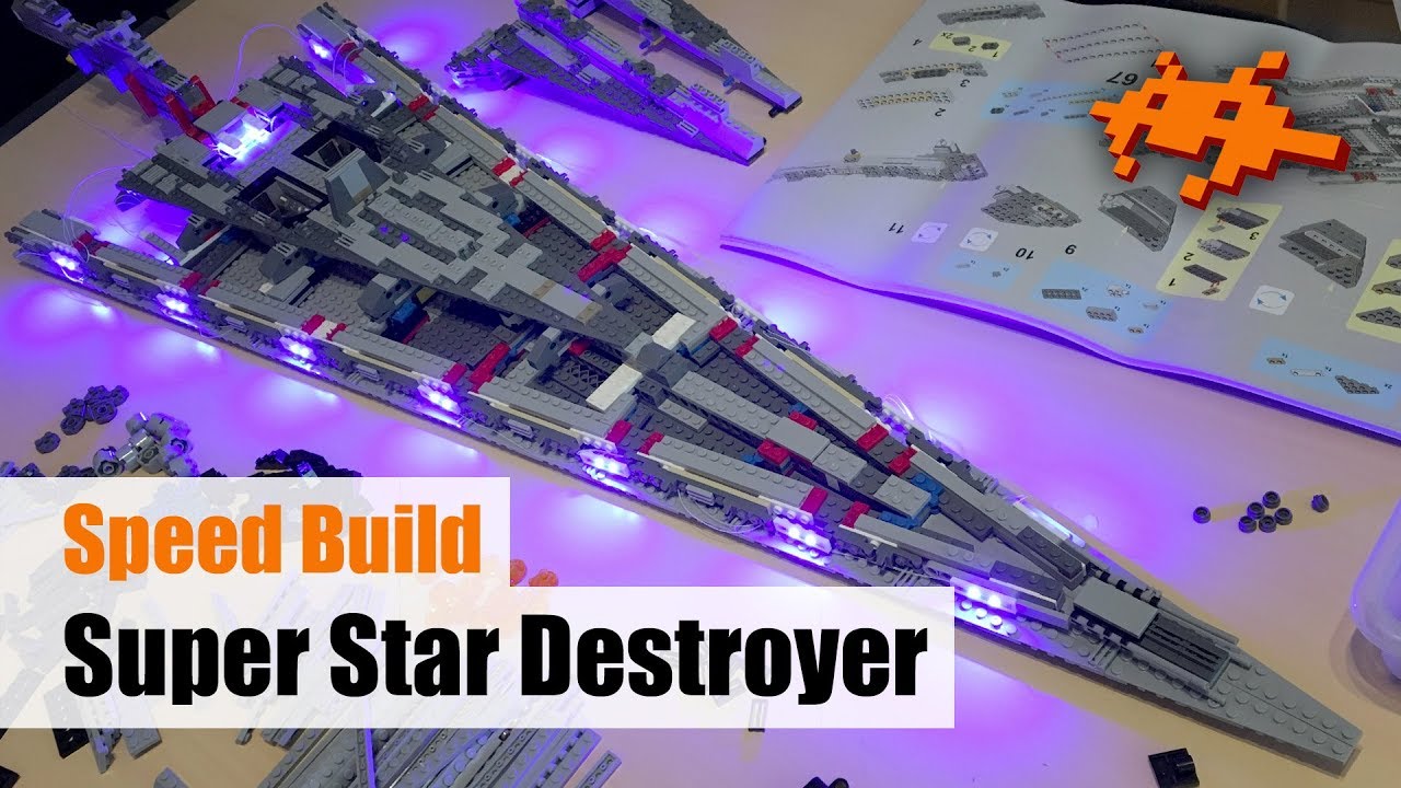 Speed Build Lepin Super Star Destroyer [plus LED Mod Kit]