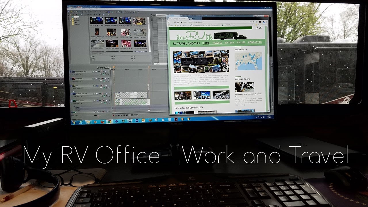 My RV Office - Work and Travel
