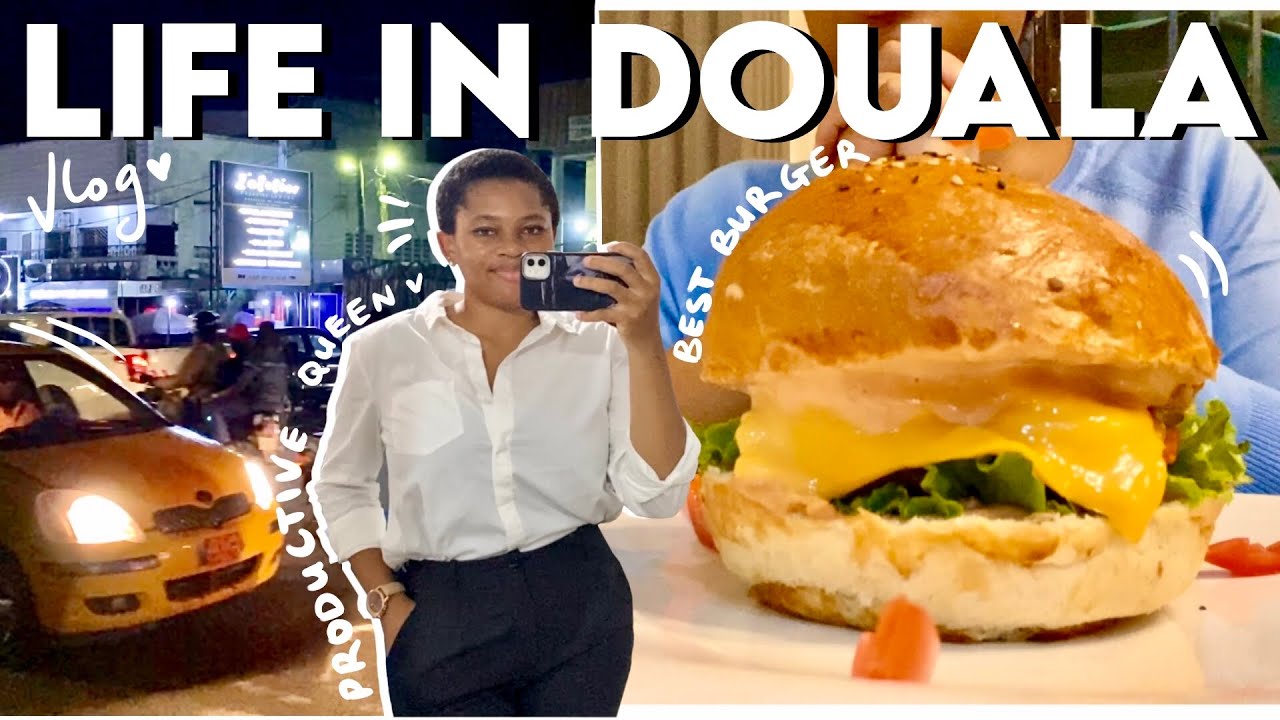 vlog: life as an *African* youtuber | cafés, productivity, best chicken & burger spots in Douala