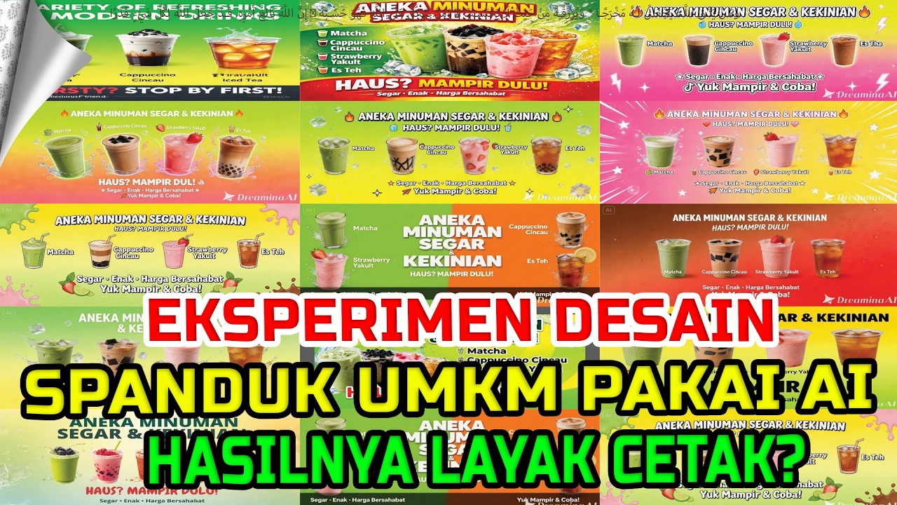 Eksperimen Desain Spanduk UMKM Pakai AI – Hasilnya Layak Cetak