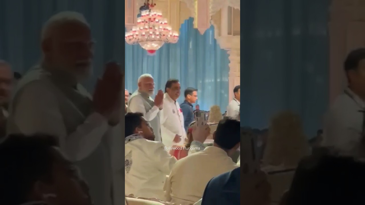 Prime minister #narendramodi arrives at #anantambani #wedding #reception #shorts #mumbai