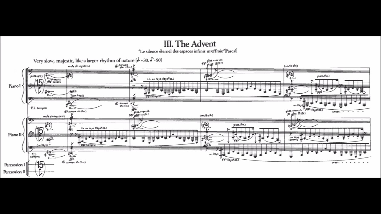 Music for a Summer Evening (Makrokosmos III), George Crumb (con partitura íntegra)/(with full score)