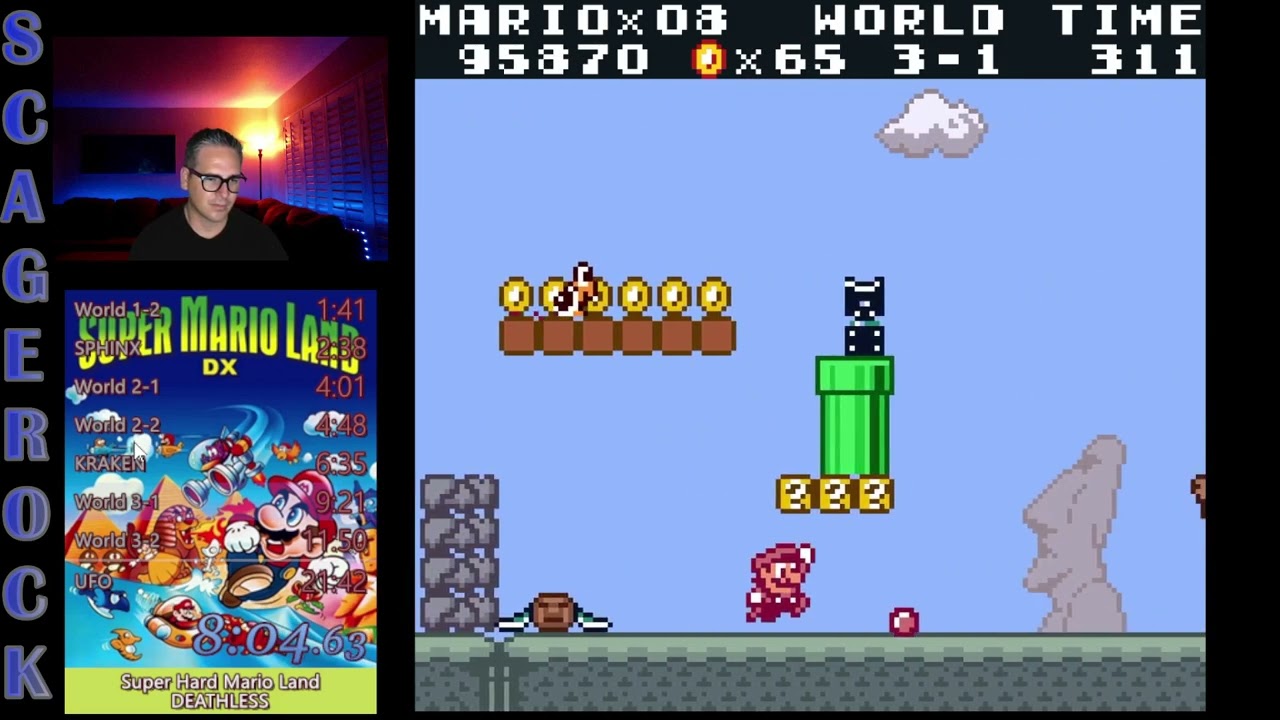 Super Hard Mario Land [GBC] Speedrun:  Deathless (20:24)