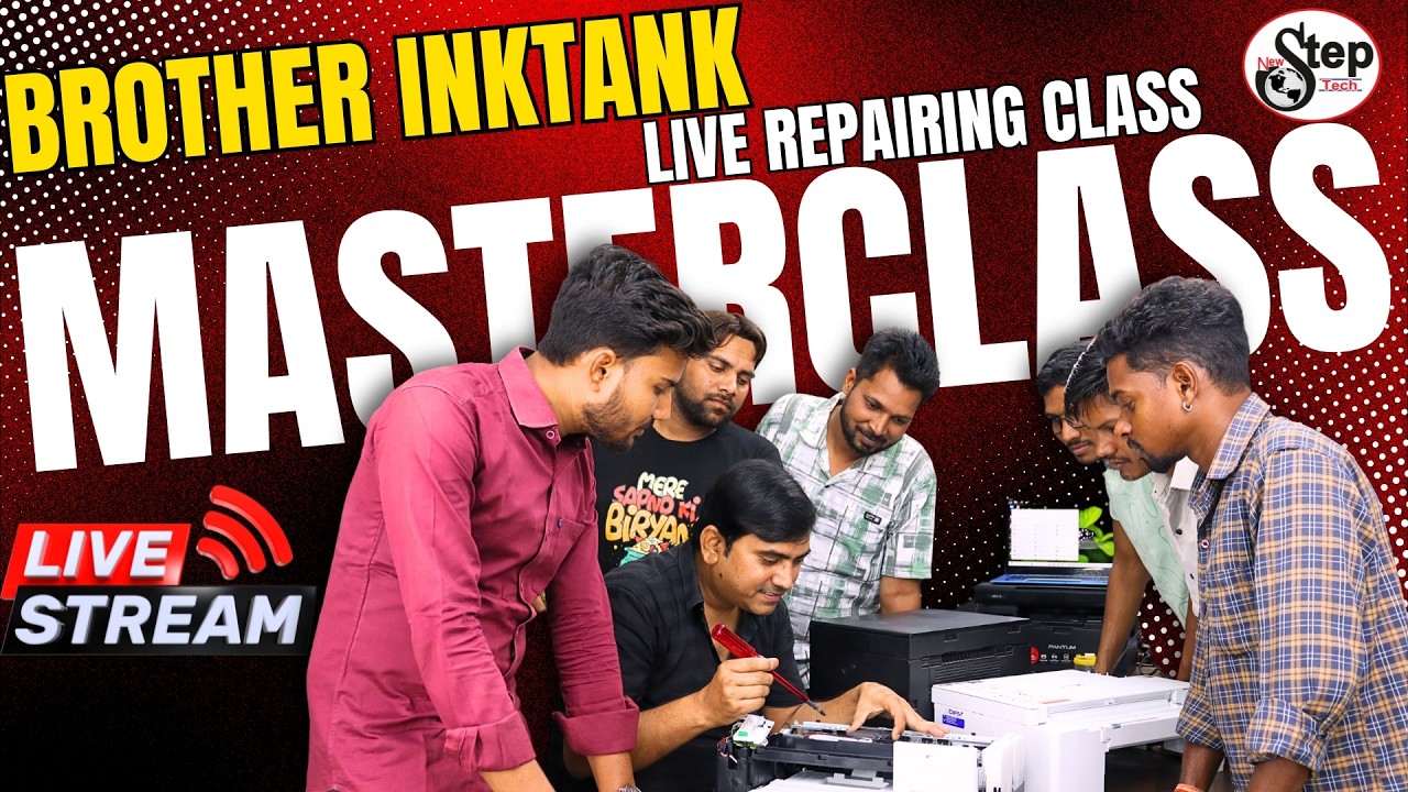 Brother t220 inktank printer repairing course in hindi, Epson L3210 red light blinking solution
