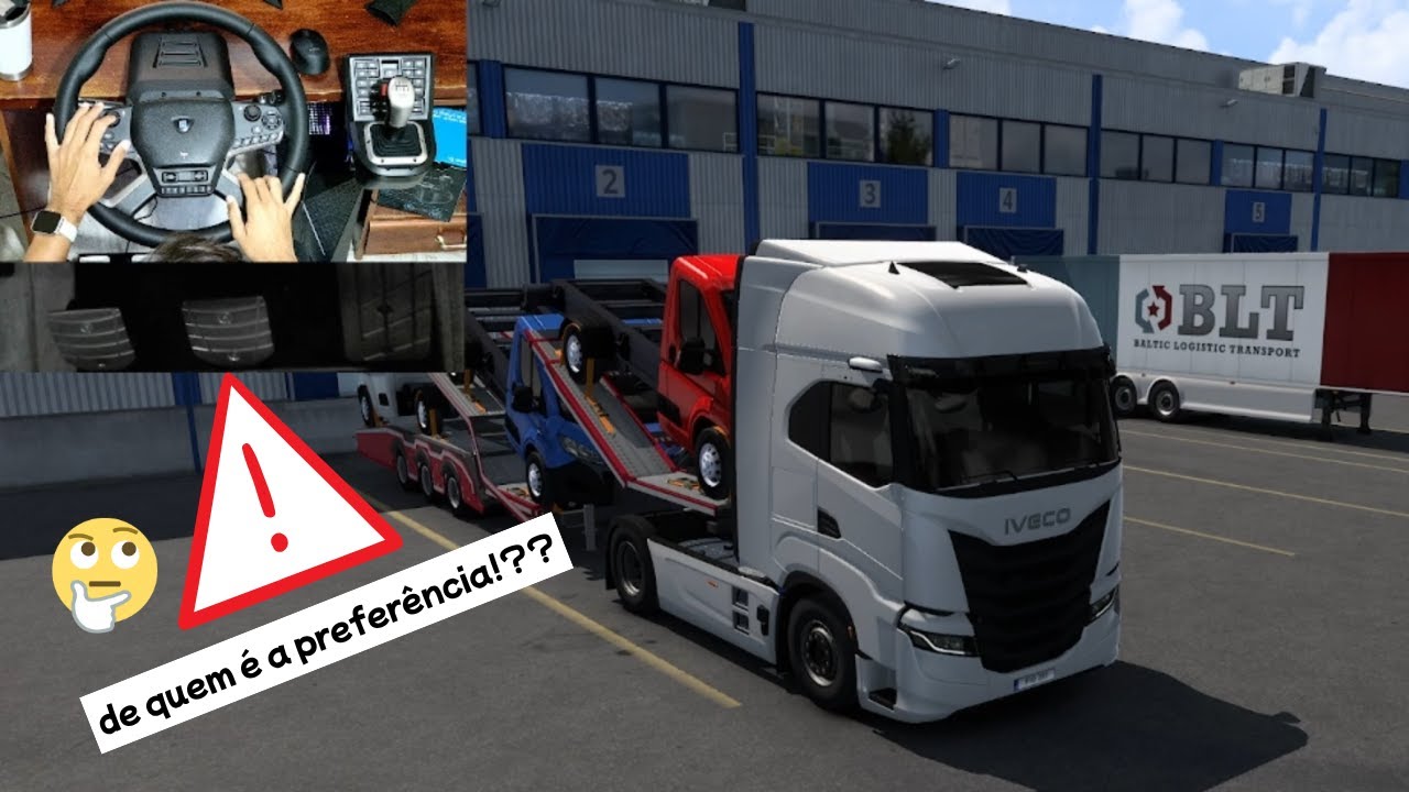 🚚Atualização 1.55 Euro Truck Simulator 2  | Transportando Vans com IVECO + Volante Hori Truck Wheel!