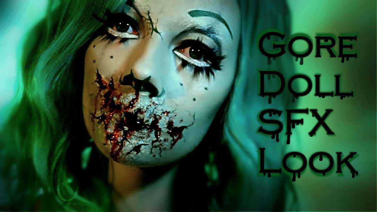 Creepy Bloody-Mouthed Doll Tutorial