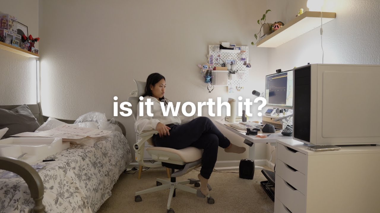 cozy desk setup upgrade: new ergonomic chair for petite women ✨ #CabeVibe #CabLadyS2